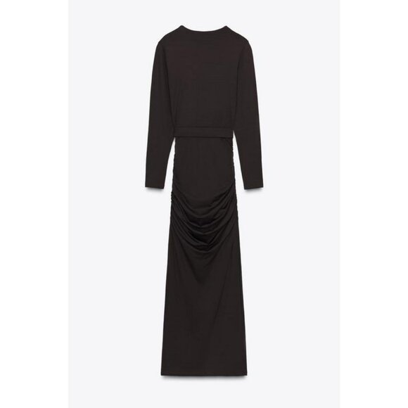 ZARA POLYAMIDE DRESS WITH HARDWARE BELT - Picture 8 of 9